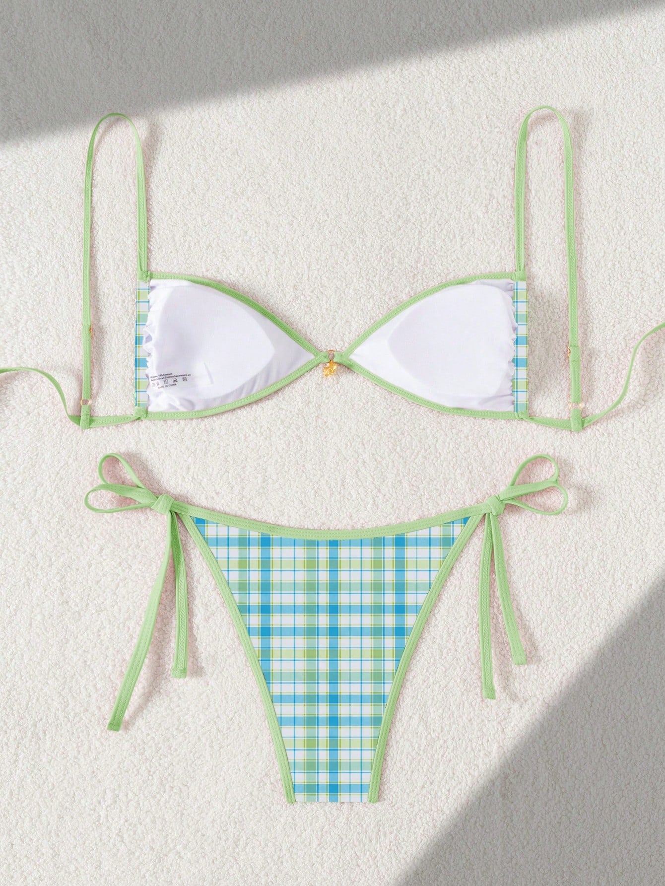 Swim Mod 2pcs/Set Women's Elegant Triangle Bikini Swimwear, Random