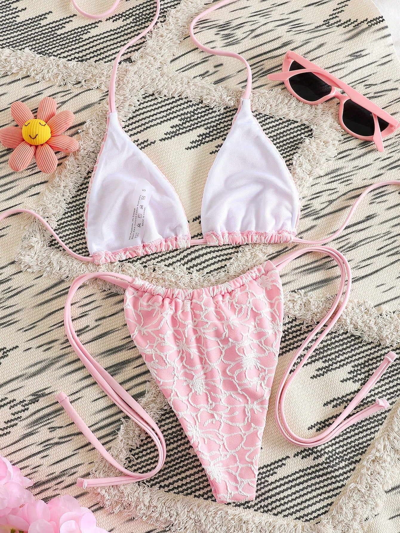 Swim Mod Women 3-Piece Bikini Set (Micro Triangle) For Summer Beach