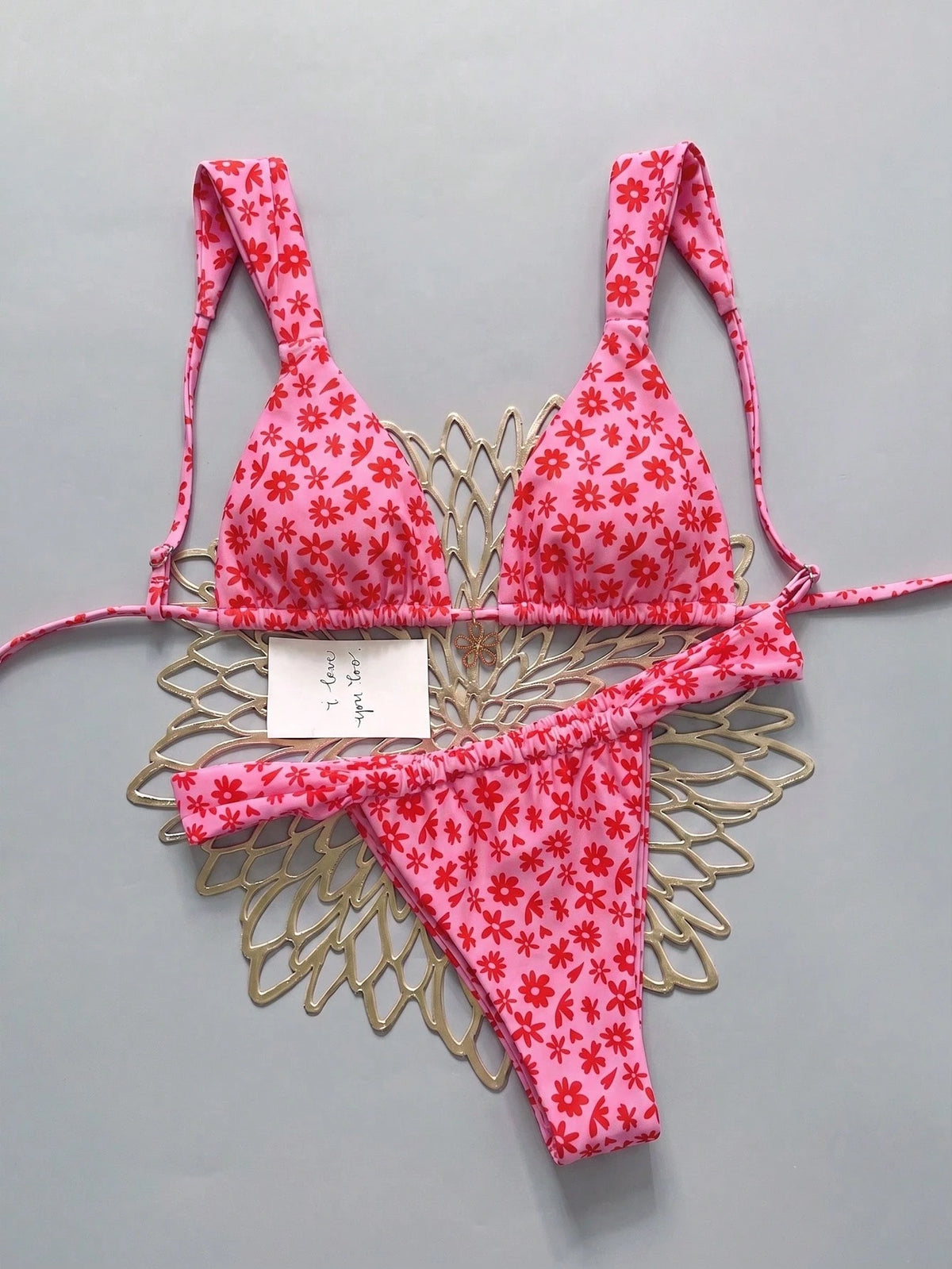 Elavelle Women's Summer Beach Leopard Print Sexy Bikini Set, Random Print - image 12
