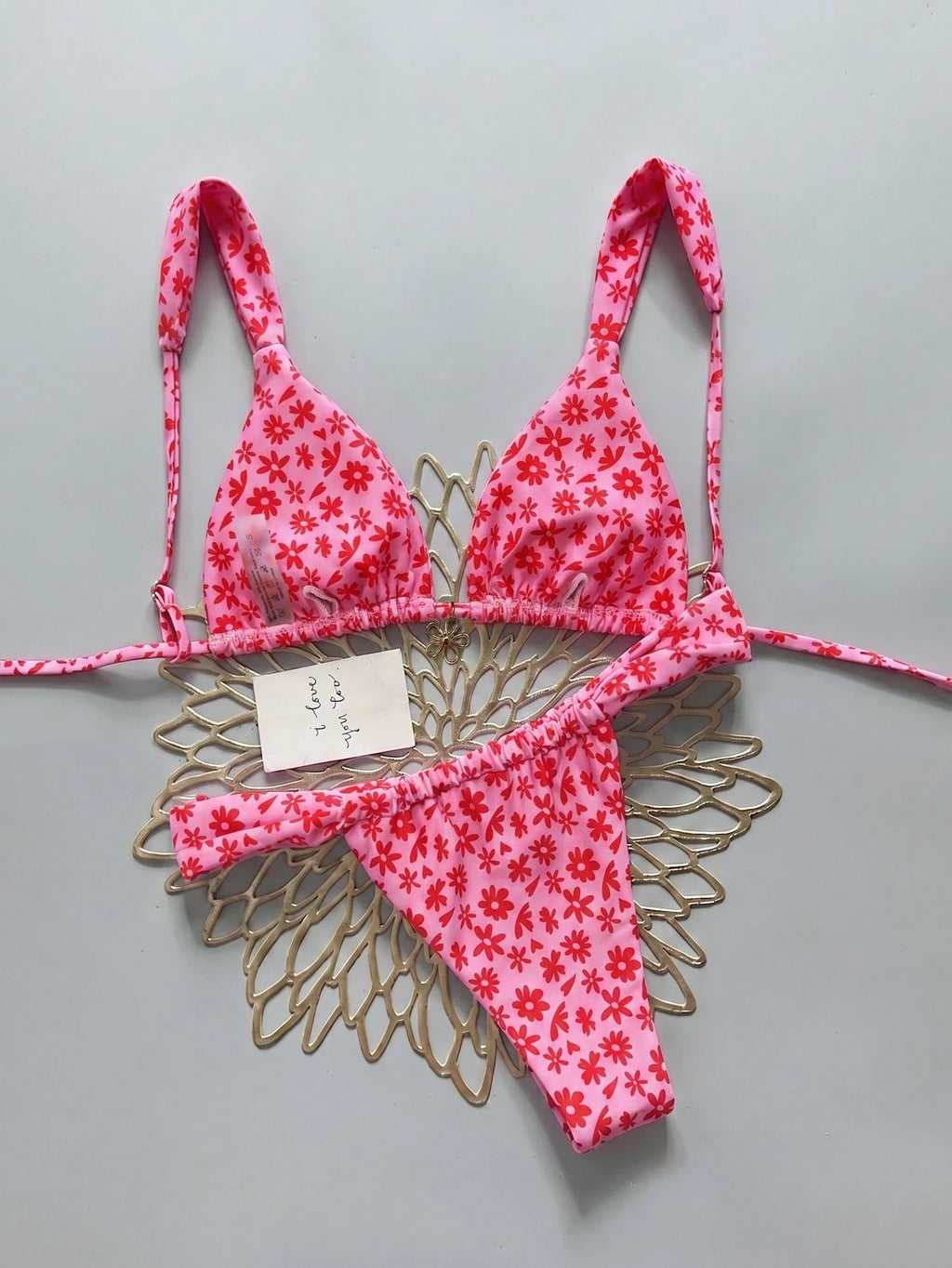Elavelle Women's Summer Beach Leopard Print Sexy Bikini Set, Random