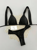 Swim Vcay Women's Sexy Beach Vacation Solid Color Fashion Halter Tie