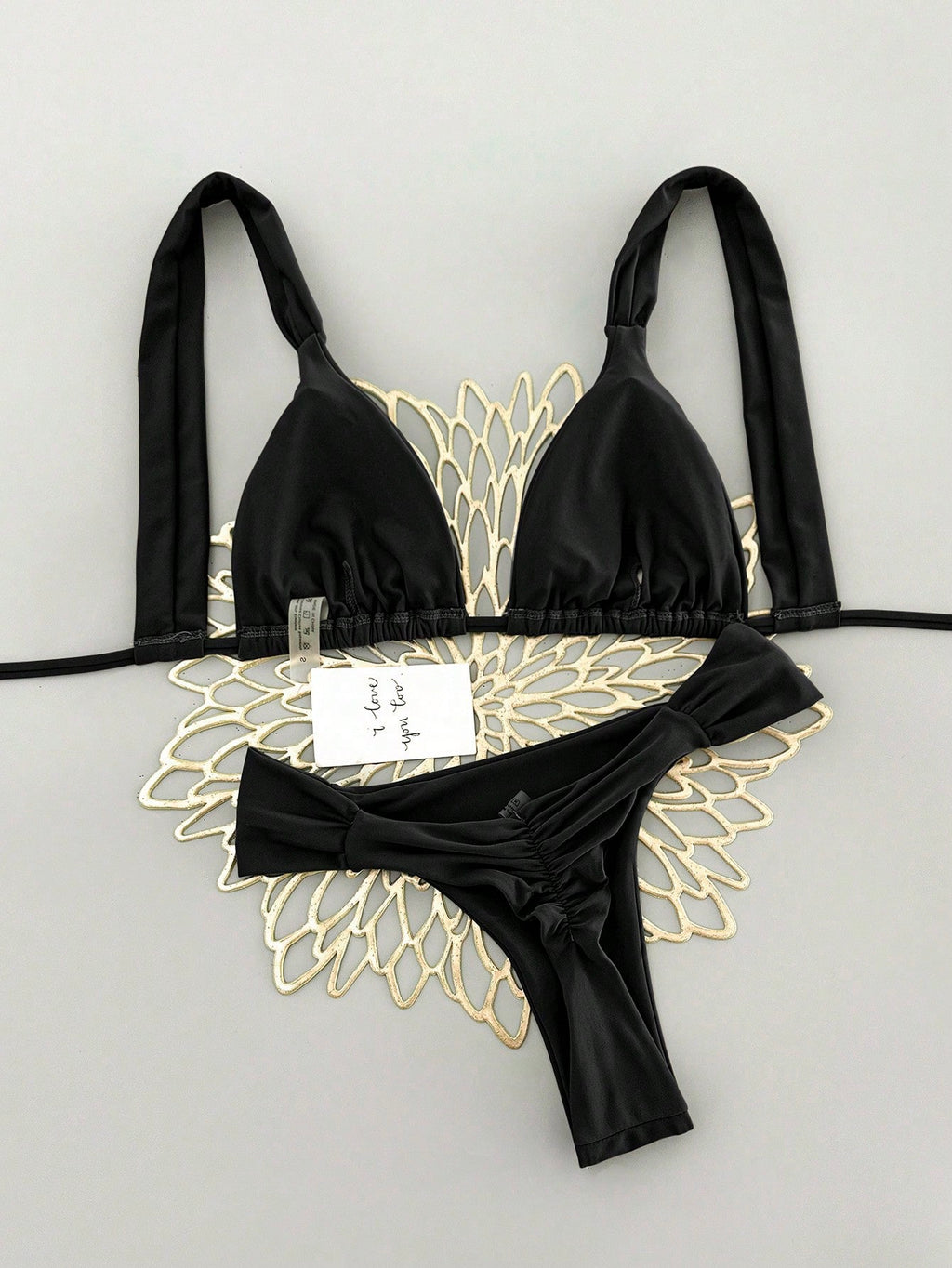 Swim Vcay Women's Sexy Beach Vacation Solid Color Fashion Halter Tie
