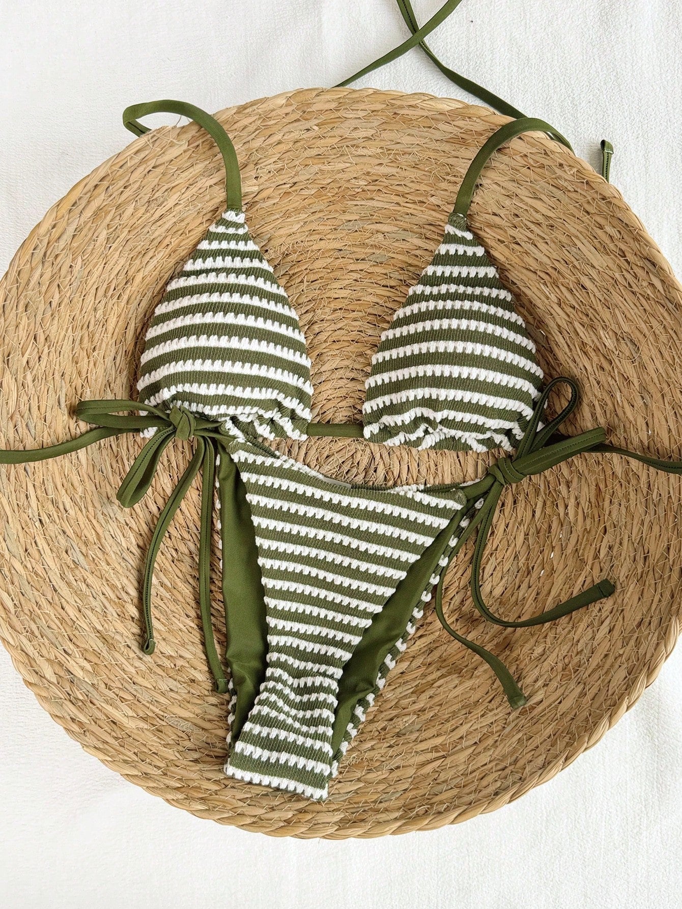 Swim Mod Yellow & Pink Contrast Spaghetti Strap Bikini Two Pieces