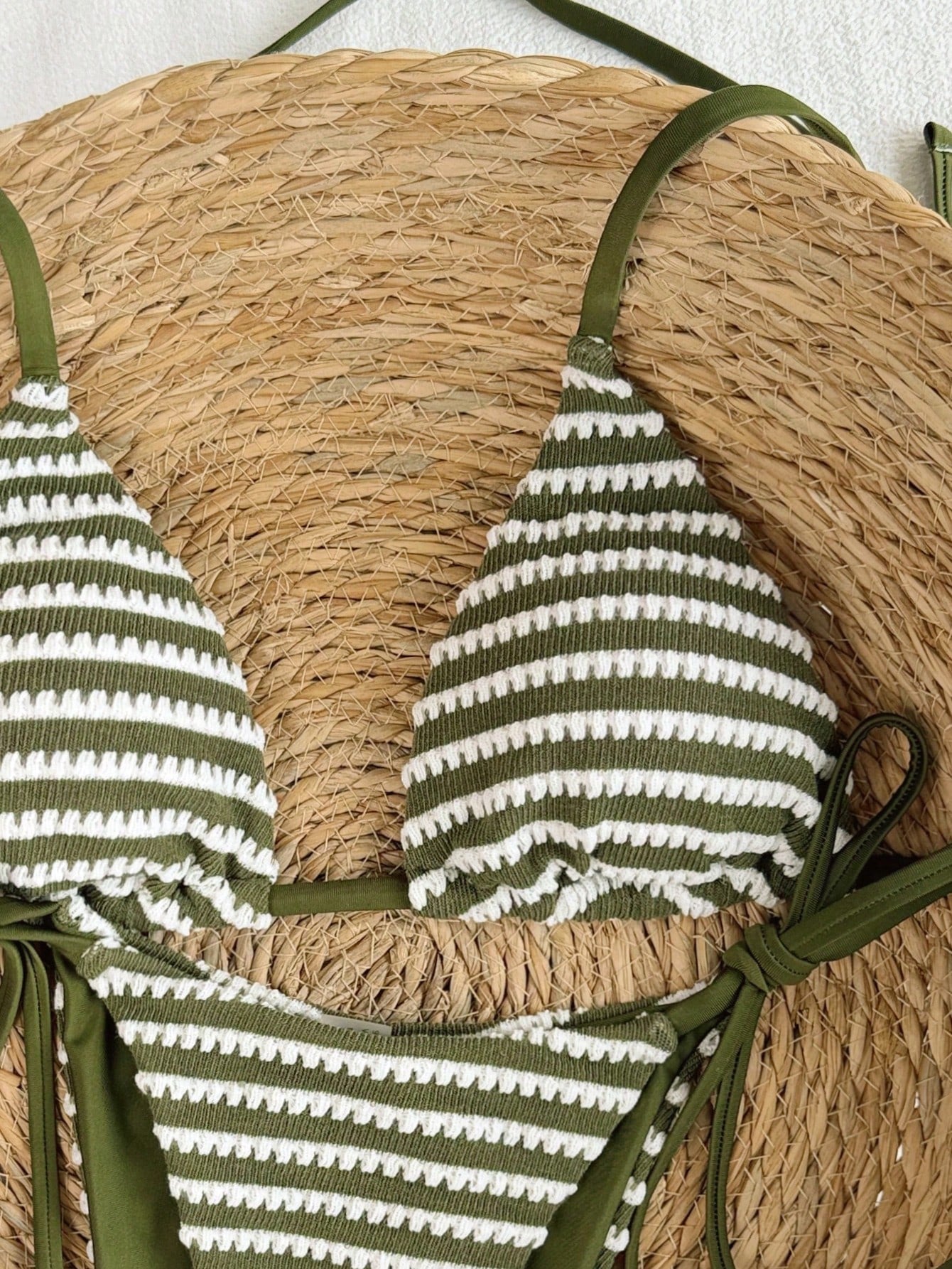 Swim Mod 2026 Spring/Summer Metallic Spaghetti Strap Halter Tie Side
