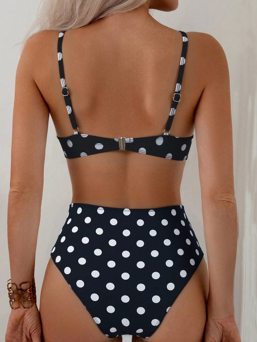 Swim Women Plain Criss-Cross Sexy Bikini Set With Underwire Support (Hard Cup Ve