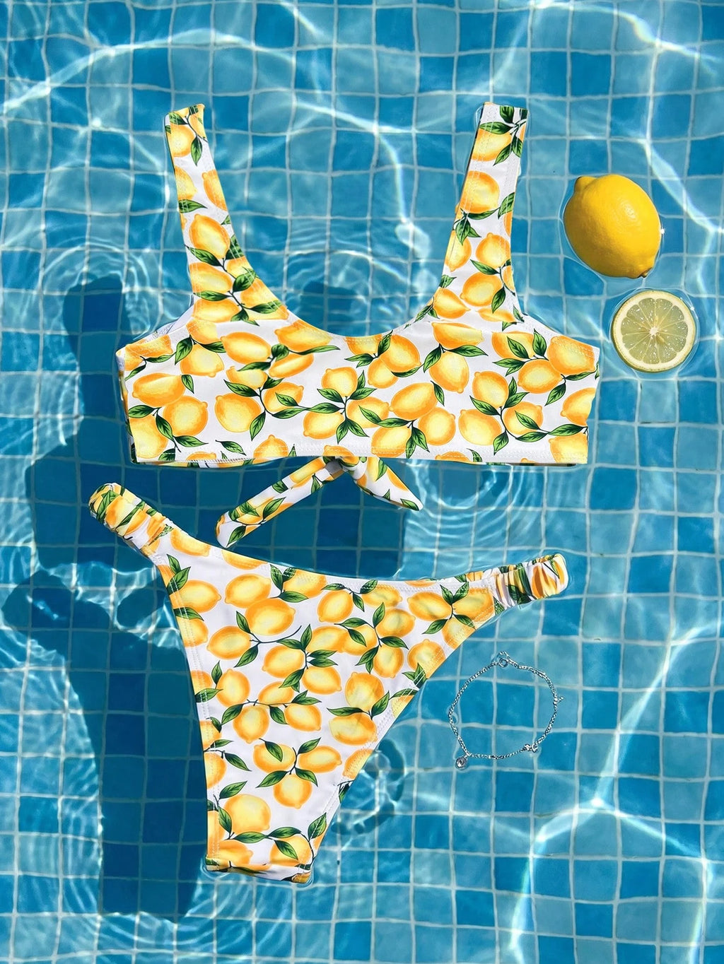 Swim Mod Spring/Summer 2-Piece Women's Beachwear Set, Fashionable