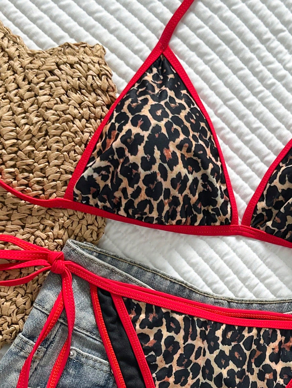 Swim Mod Women's 2-Piece Split Bikini Set, Cute Multicolor Sexy
