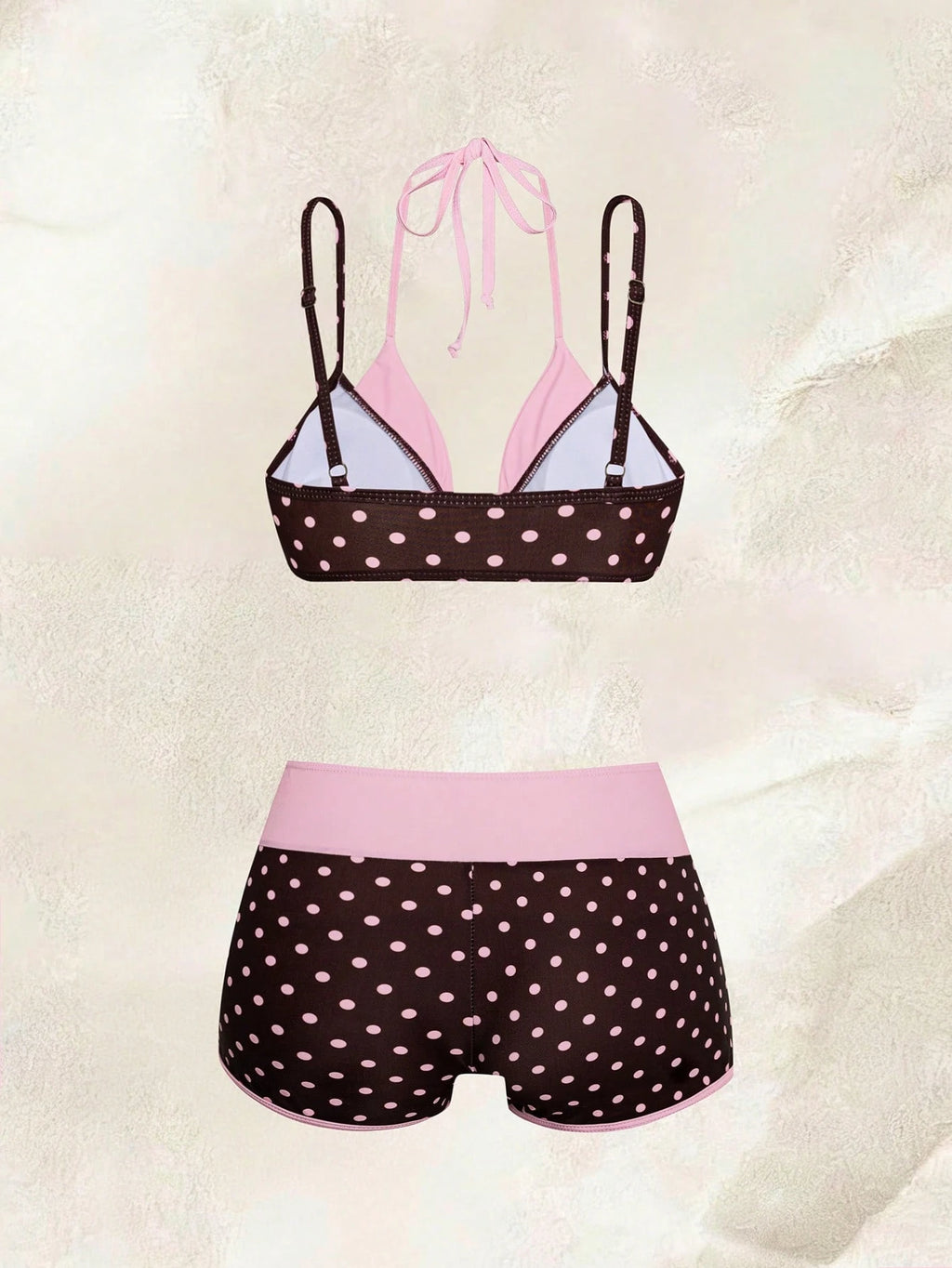 Bonvoyette New Arrival Spring/Summer American Retro Pink & Blue Cartoon Dopamine Sardine Print Halter - image 8