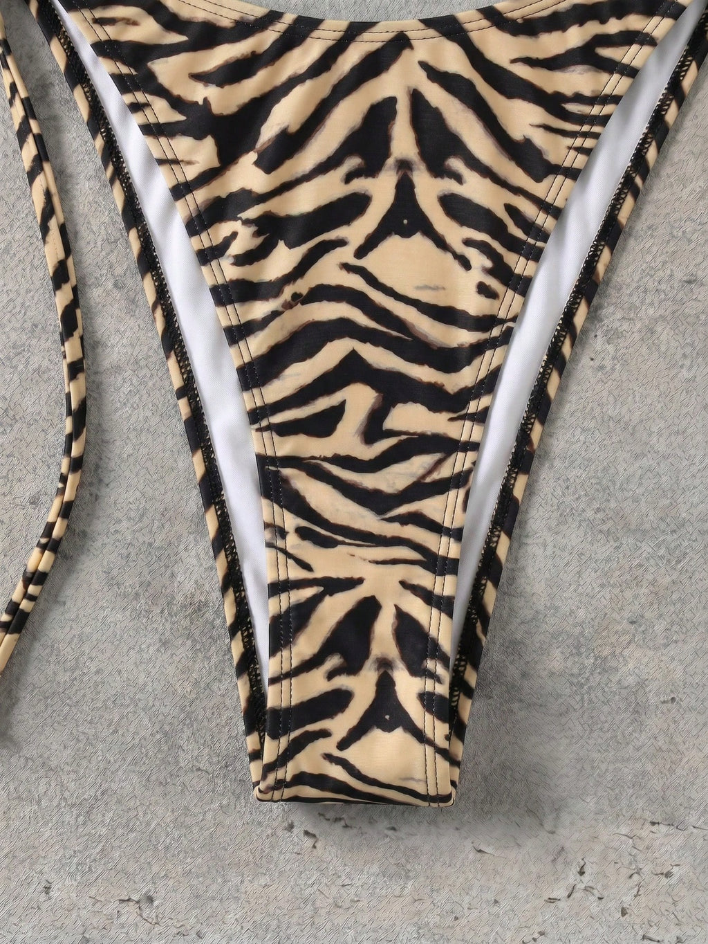 Retro Leopard Print Knotted Bikini Set, Sexy Push-Up High Waist Fitted 2 Pieces Swimsuit For Women, Summer - image 14