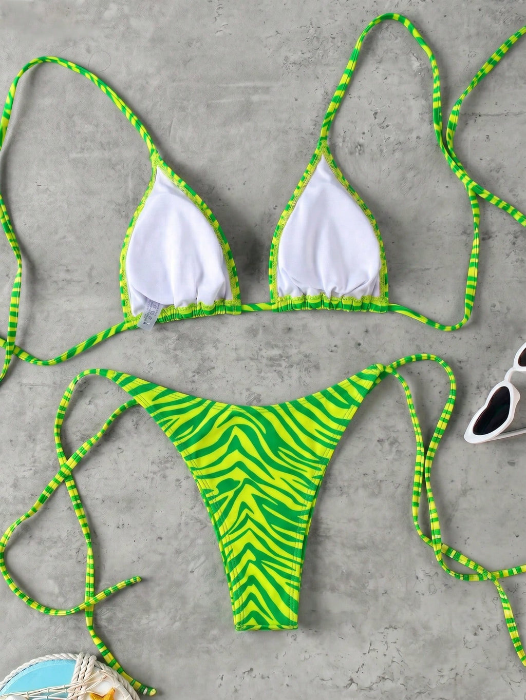 Retro Leopard Print Knotted Bikini Set, Sexy Push-Up High Waist Fitted 2 Pieces Swimsuit For Women, Summer - image 2