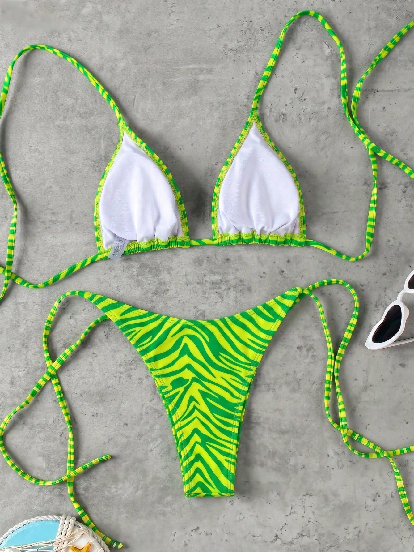Retro Leopard Print Knotted Bikini Set, Sexy Push-Up High Waist Fitted 2 Pieces Swimsuit For Women, Summer - image 2