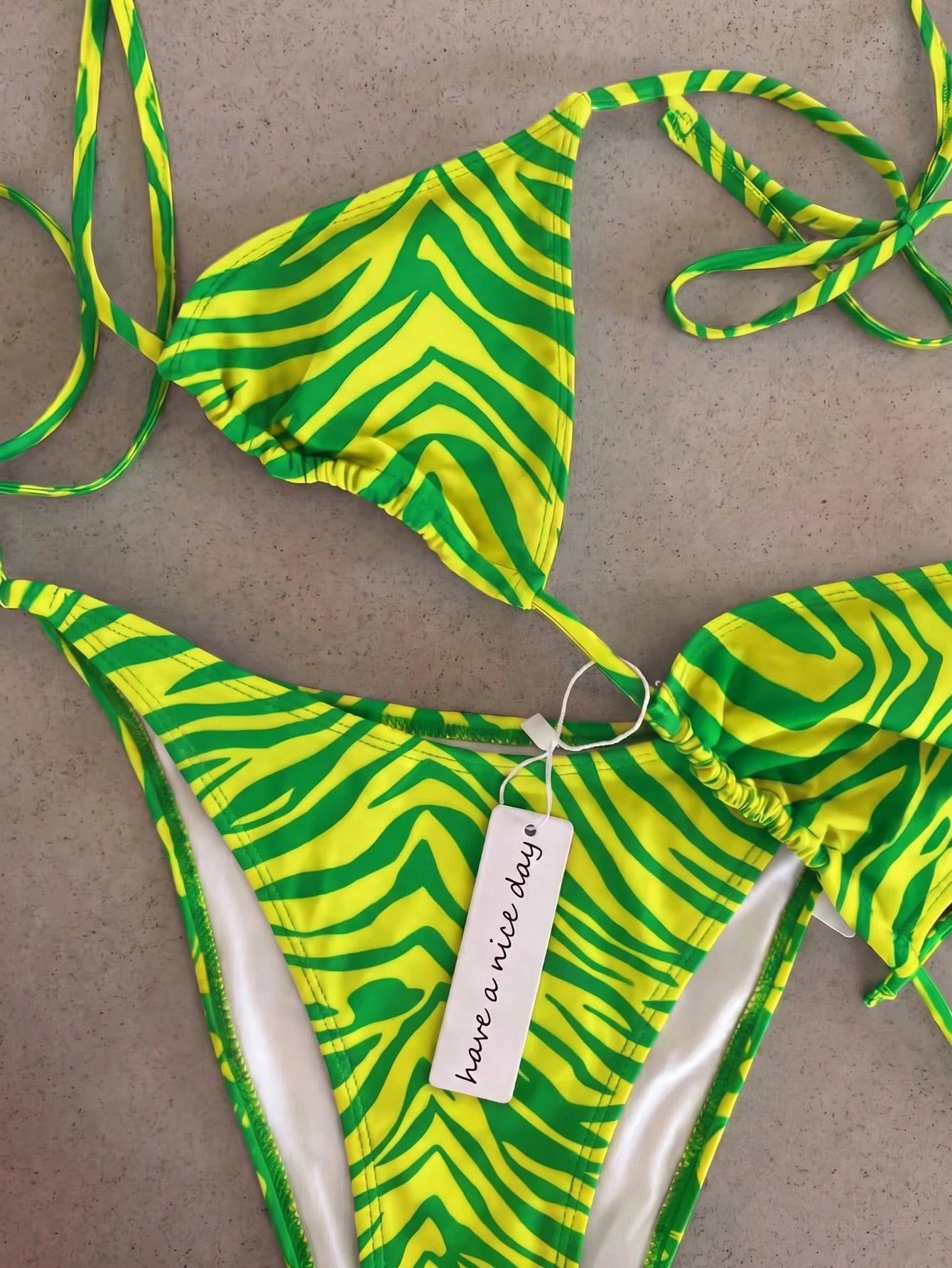 Retro Leopard Print Knotted Bikini Set, Sexy Push-Up High Waist Fitted 2 Pieces Swimsuit For Women, Summer