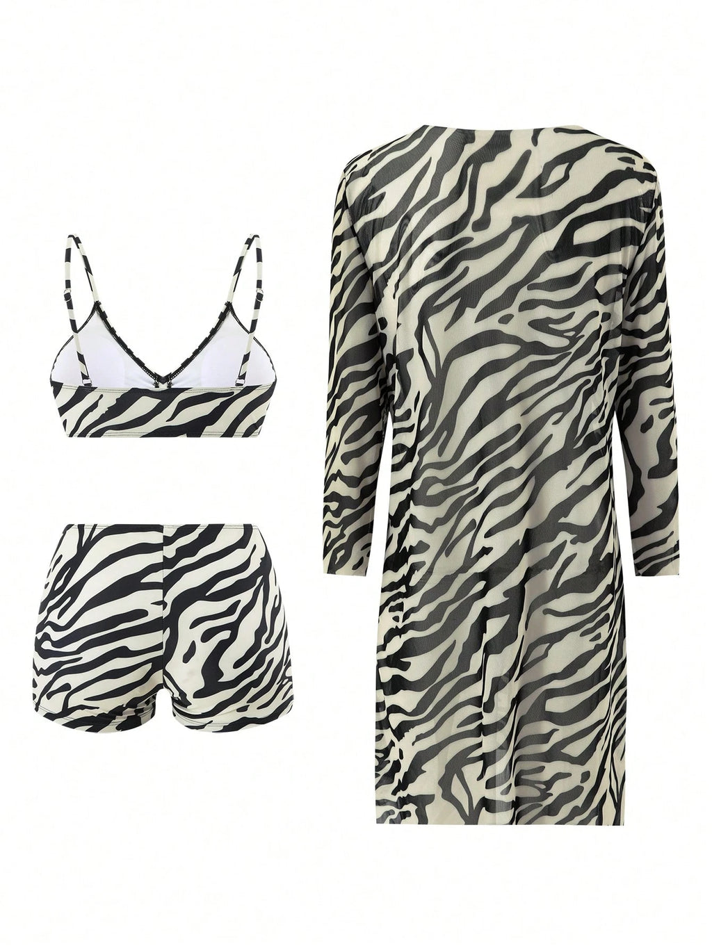 Swim Lushoire Summer Outfits For Women Summer Beach Floral Print Bikini Set With Kimono - image 18