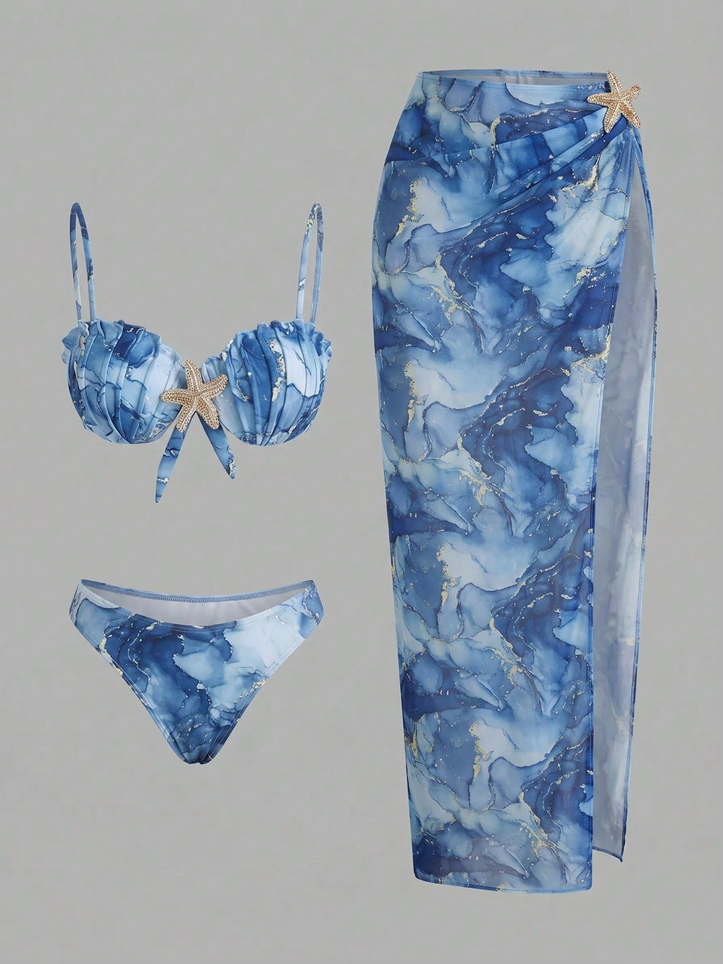 Swim Oasis Women's Bohemian Style Sexy Elegant Romantic Sun Pattern