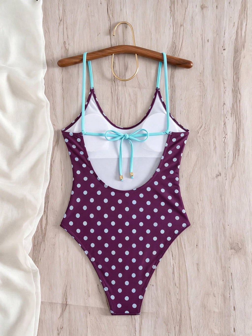 Swim 2025 Women Solid Color Backless Tie Strap Sexy One-Piece Swimsuit - image 12