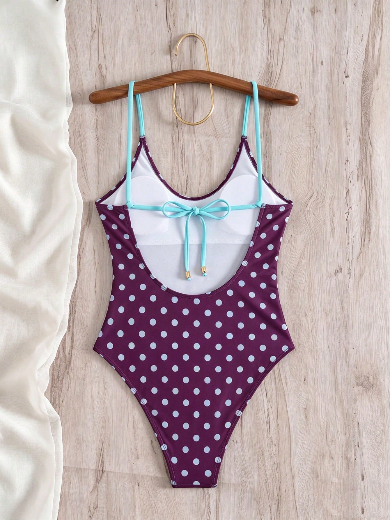 Swim 2025 Women Solid Color Backless Tie Strap Sexy One-Piece Swimsuit - image 12