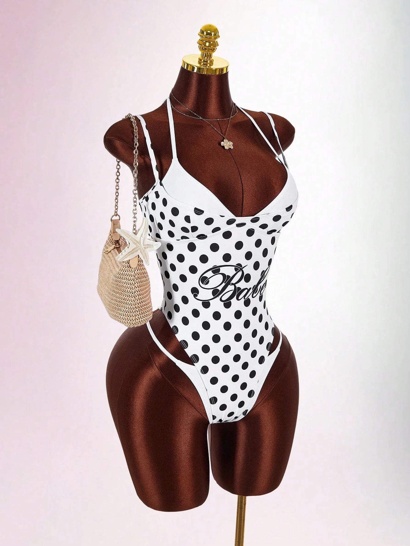 Amplova 1pc Women's Sexy Avant-Garde 2 In 1 Swimsuit, Contrasting