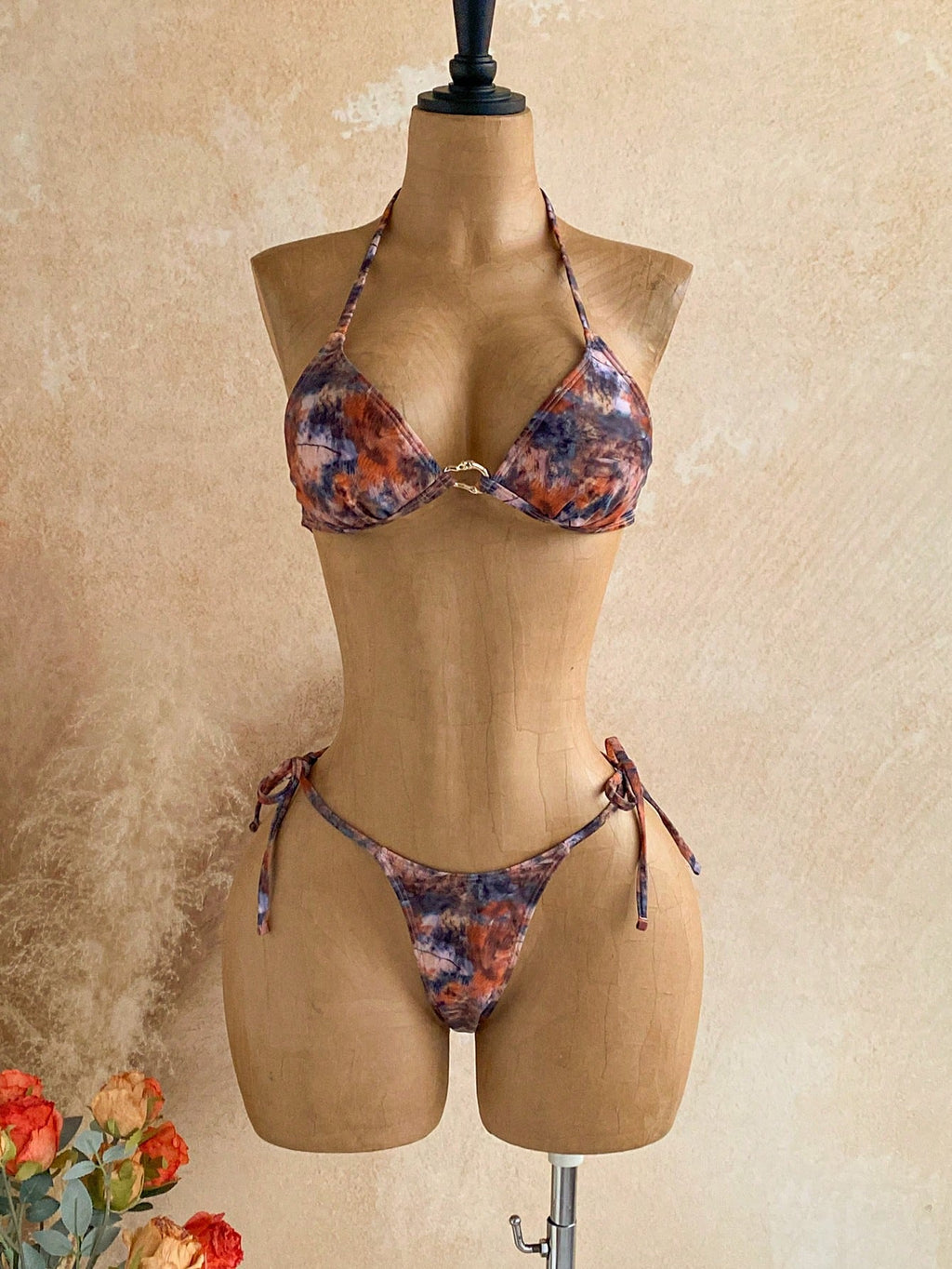 Soleia Women's 3-Piece Sexy Bikini Swimsuit With Printed Mesh