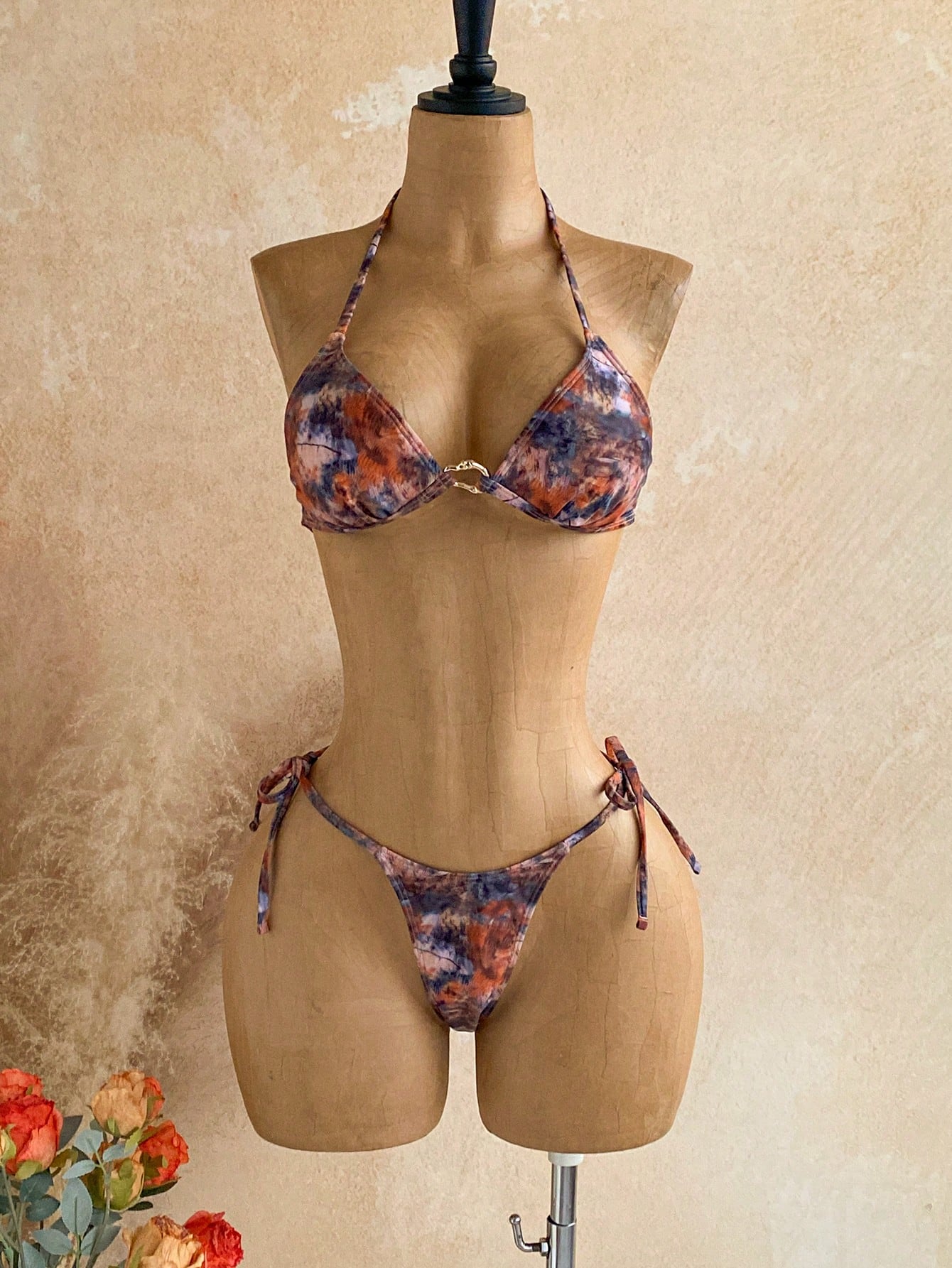 Soleia Women's 3-Piece Sexy Bikini Swimsuit With Printed Mesh
