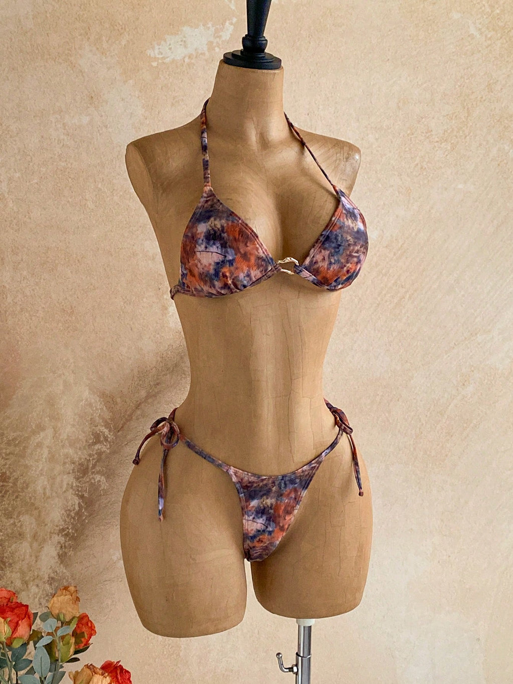 Soleia Women's 3-Piece Sexy Bikini Swimsuit With Printed Mesh