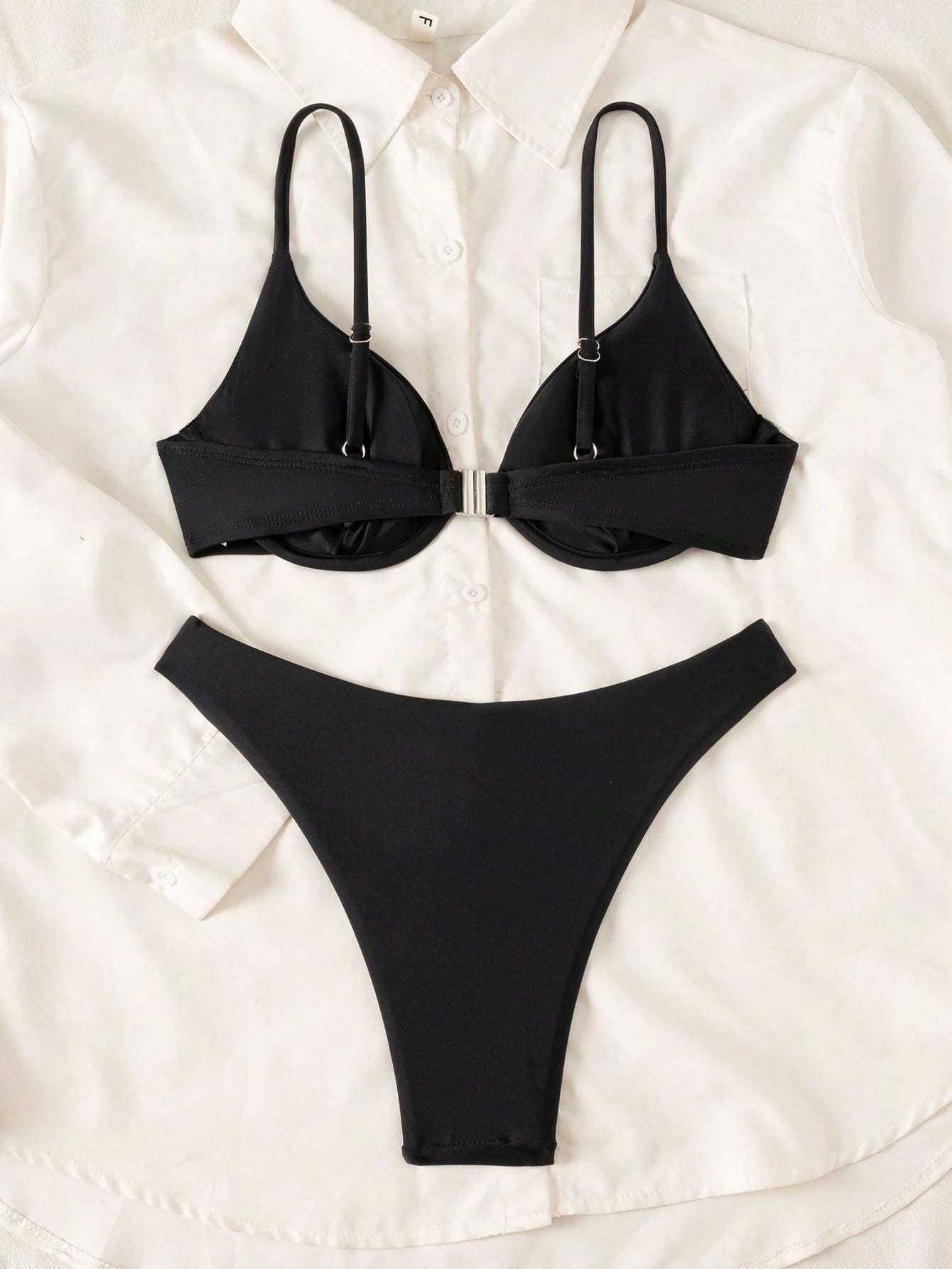 Swim Vcay New Spring/Summer Yellow Steel-Supported Bikini, Sexy