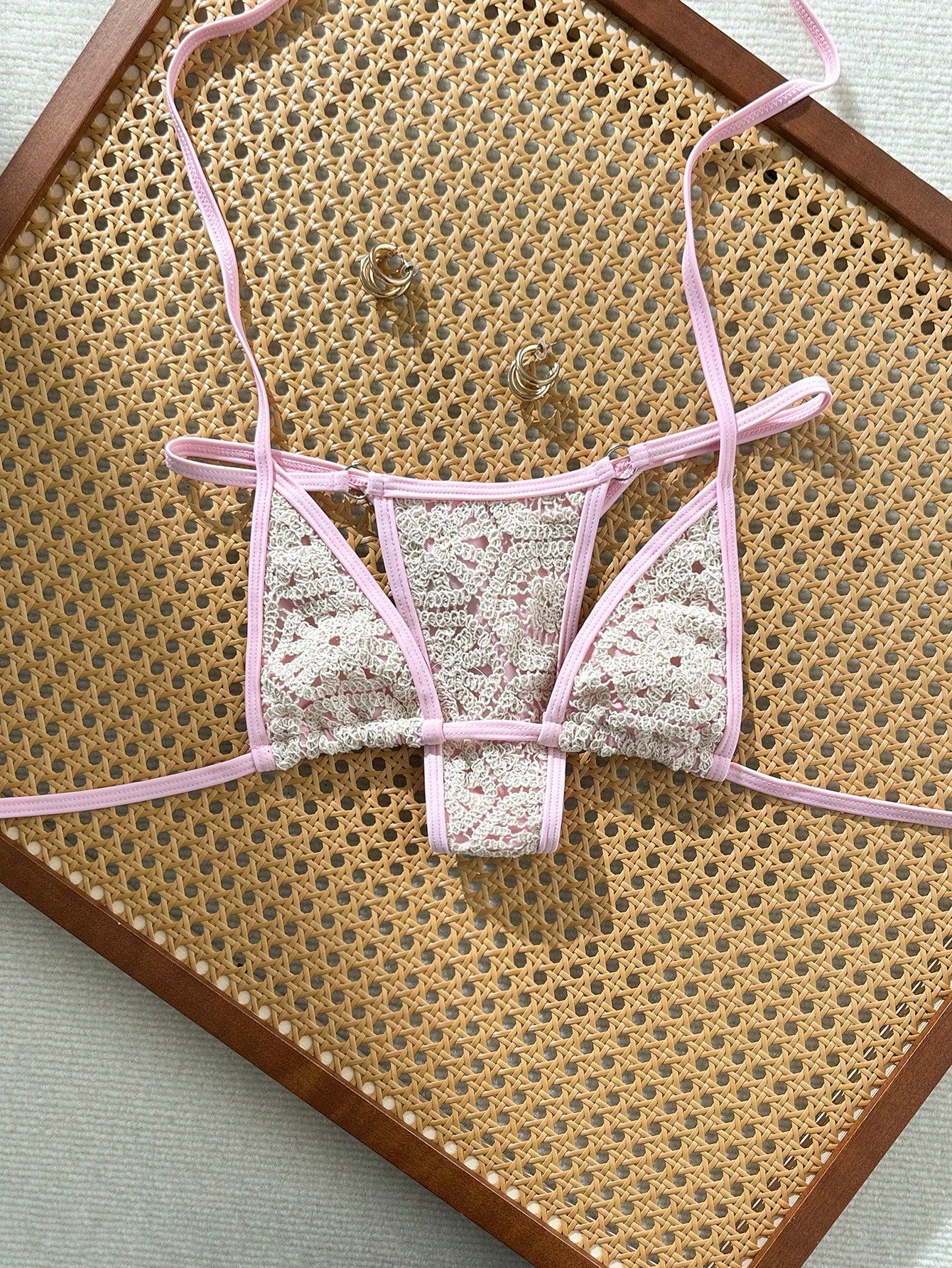 Swim SXY Summer Beach Halter Micro Triangle Thong Bikini Set