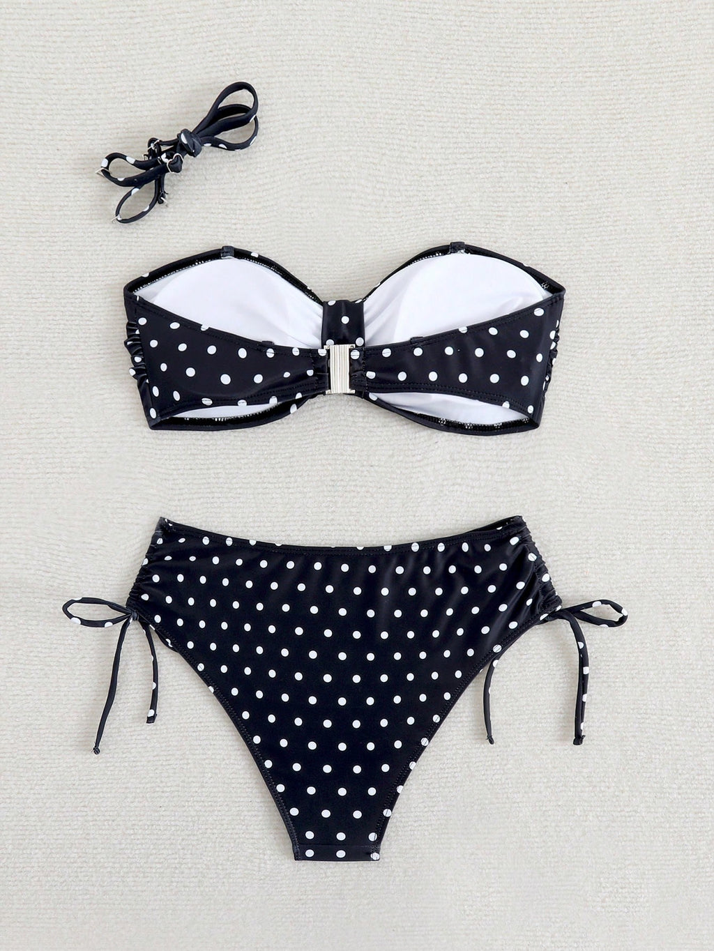 2026 Swim Women's New Polka Dot Print 2 Pieces Swimsuit Set, Suitable