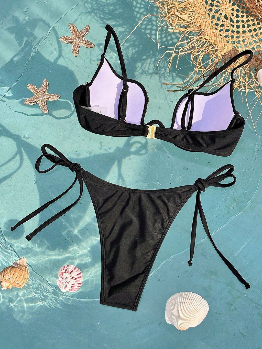 Swim SXY White,Summer,70s Retro,Rhinestone,Beach