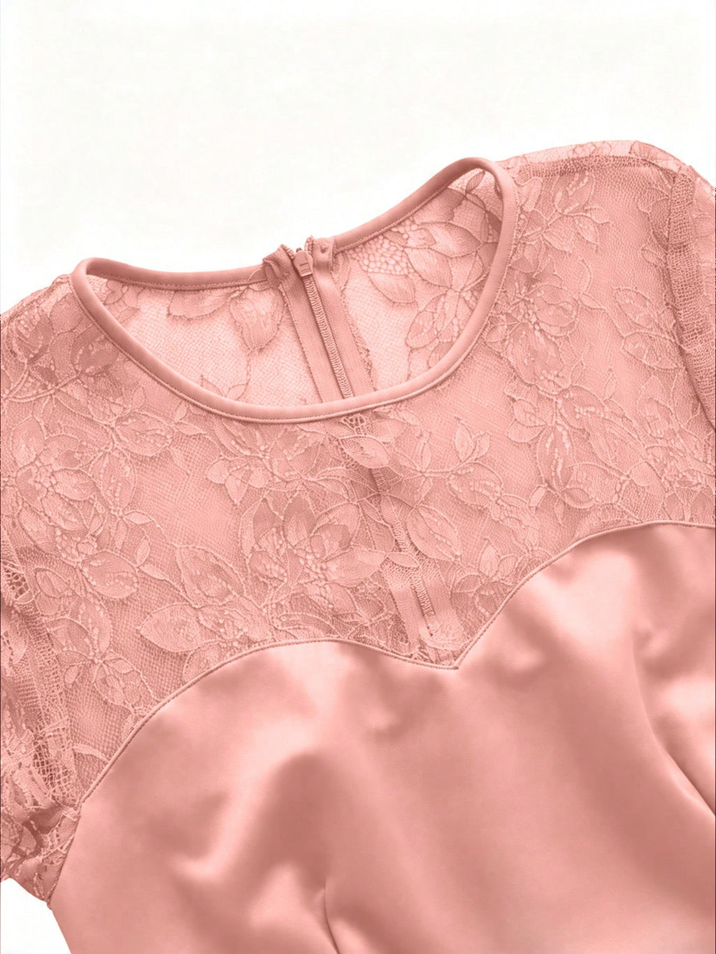 GlowEve Spring/Summer New Elegant Fitted Contrast Lace Sheer Heart Neck Low-Cut Waist Bodycon Mini Dress For - image 13