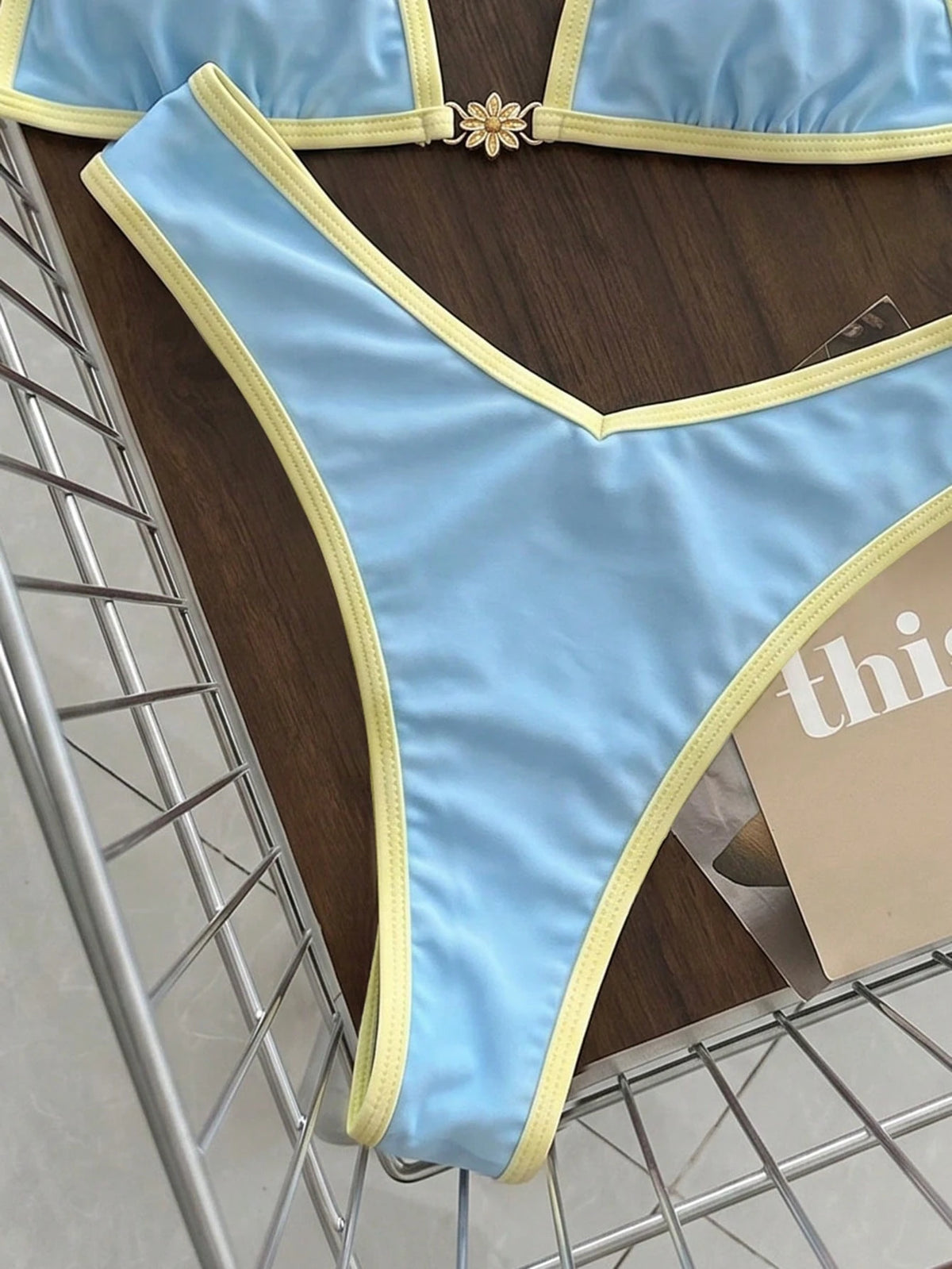 Swim Vcay 2 Pieces Swimwear: Random Print Halter Top With Spaghetti Straps And Side Tie Bottom Summer - image 18