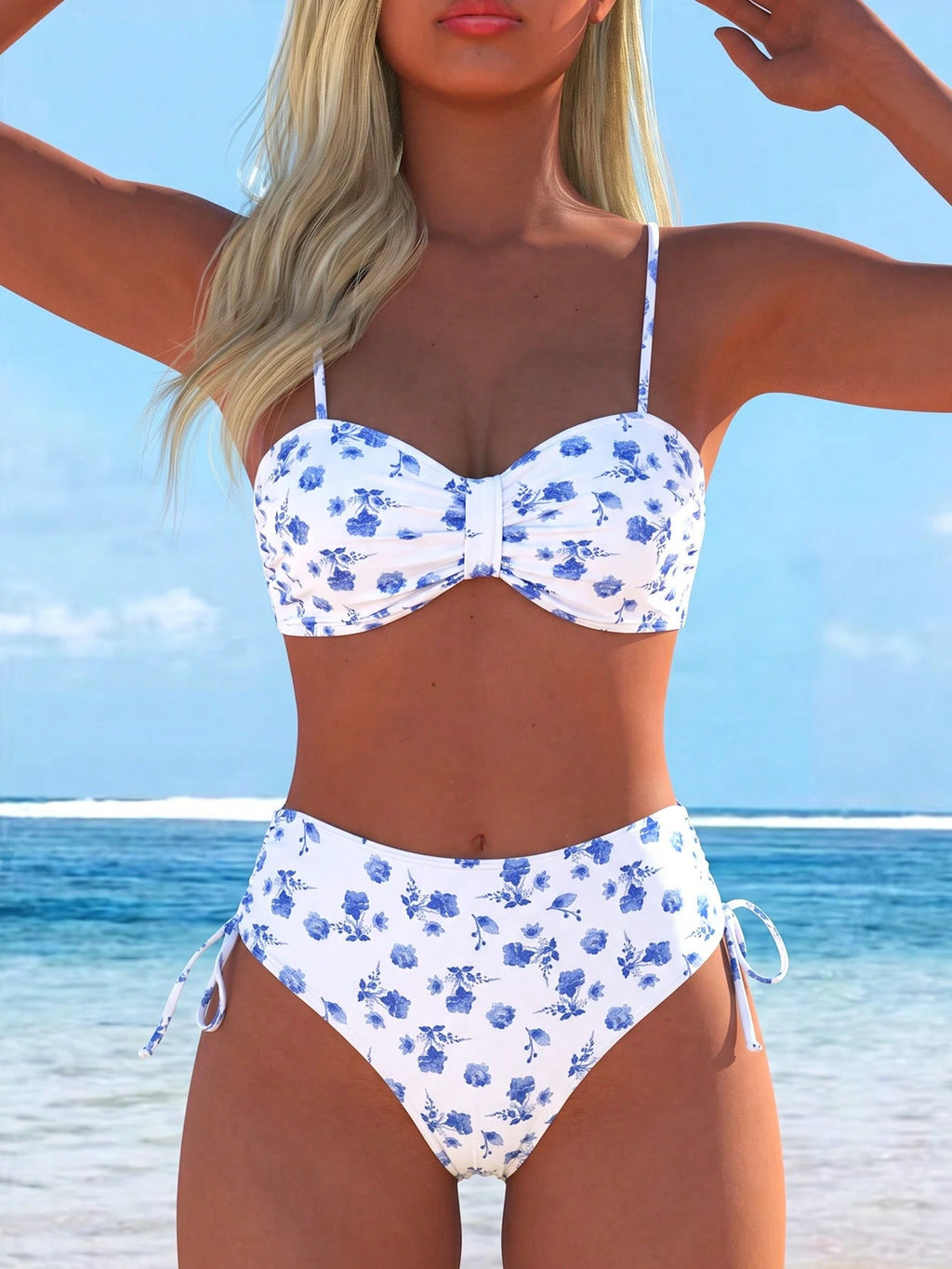 Swim Lushoire Swim Lushore Women Polka Dot High Waist Bikini 2 Pieces