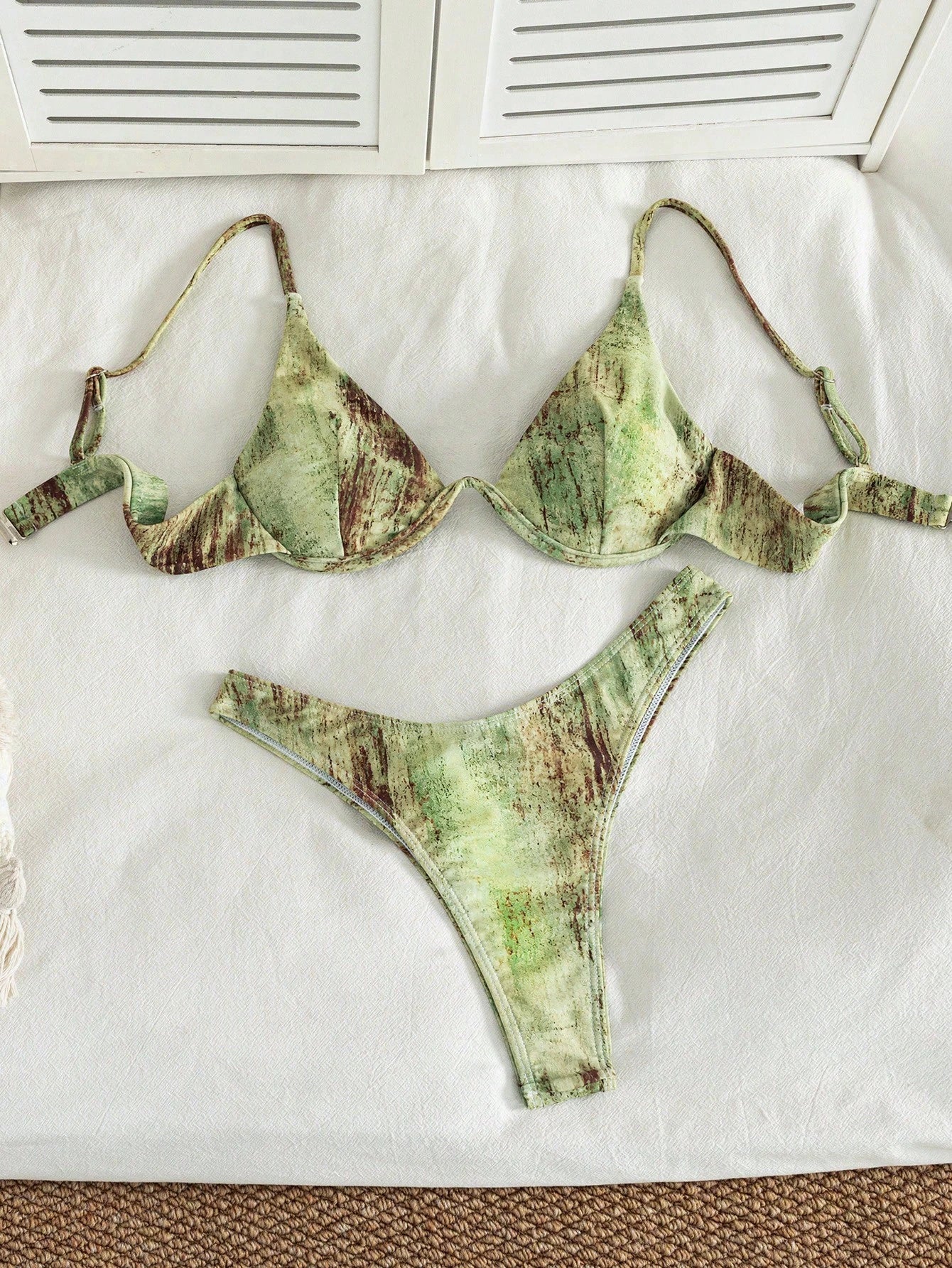 Swim Basics Summer Beach Mono Bikini Set Underwired Bra & High Cut