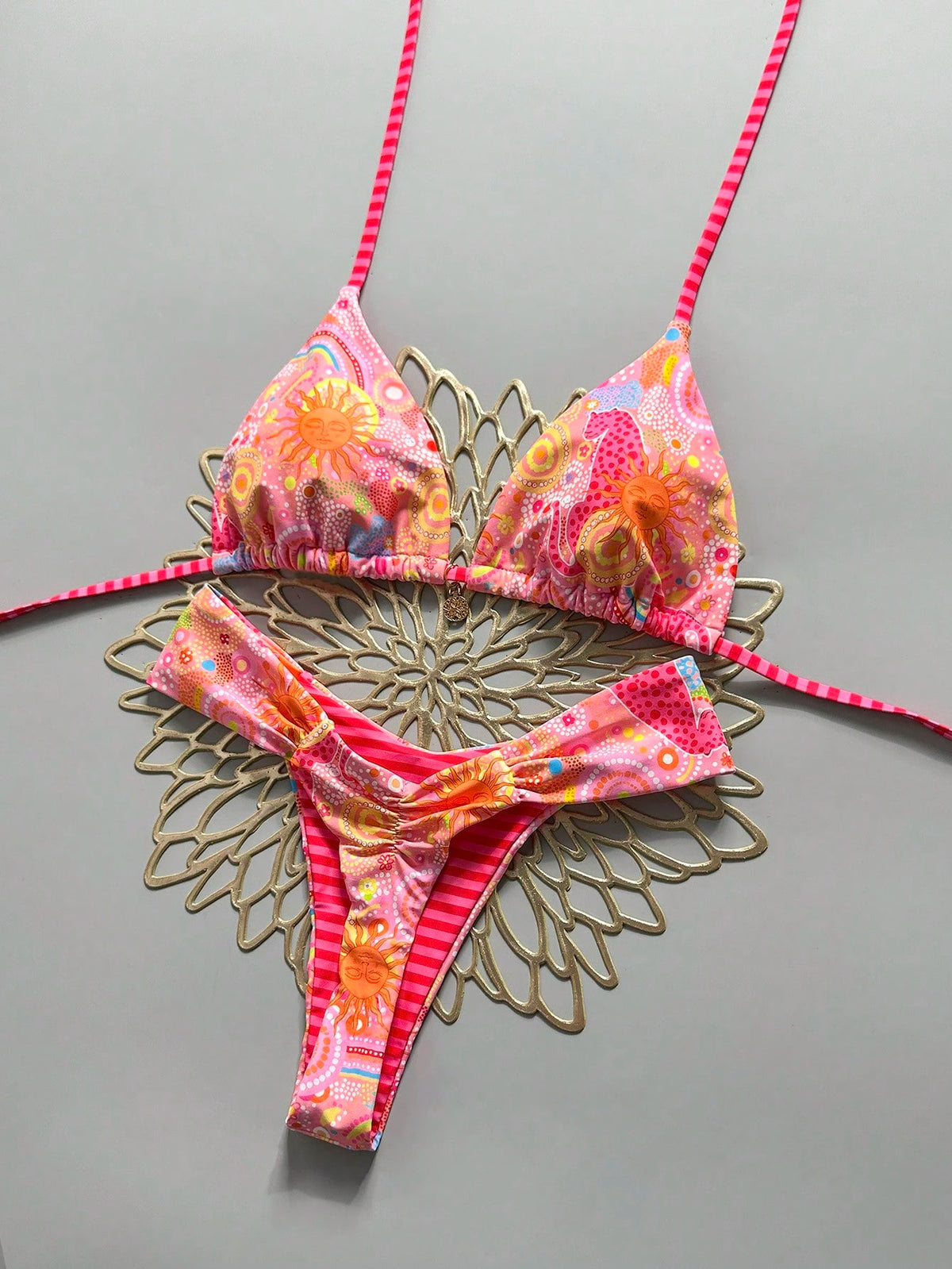 Swim MOD 2pcs Spring/Summer Vacation Random Print Cherry Accessory