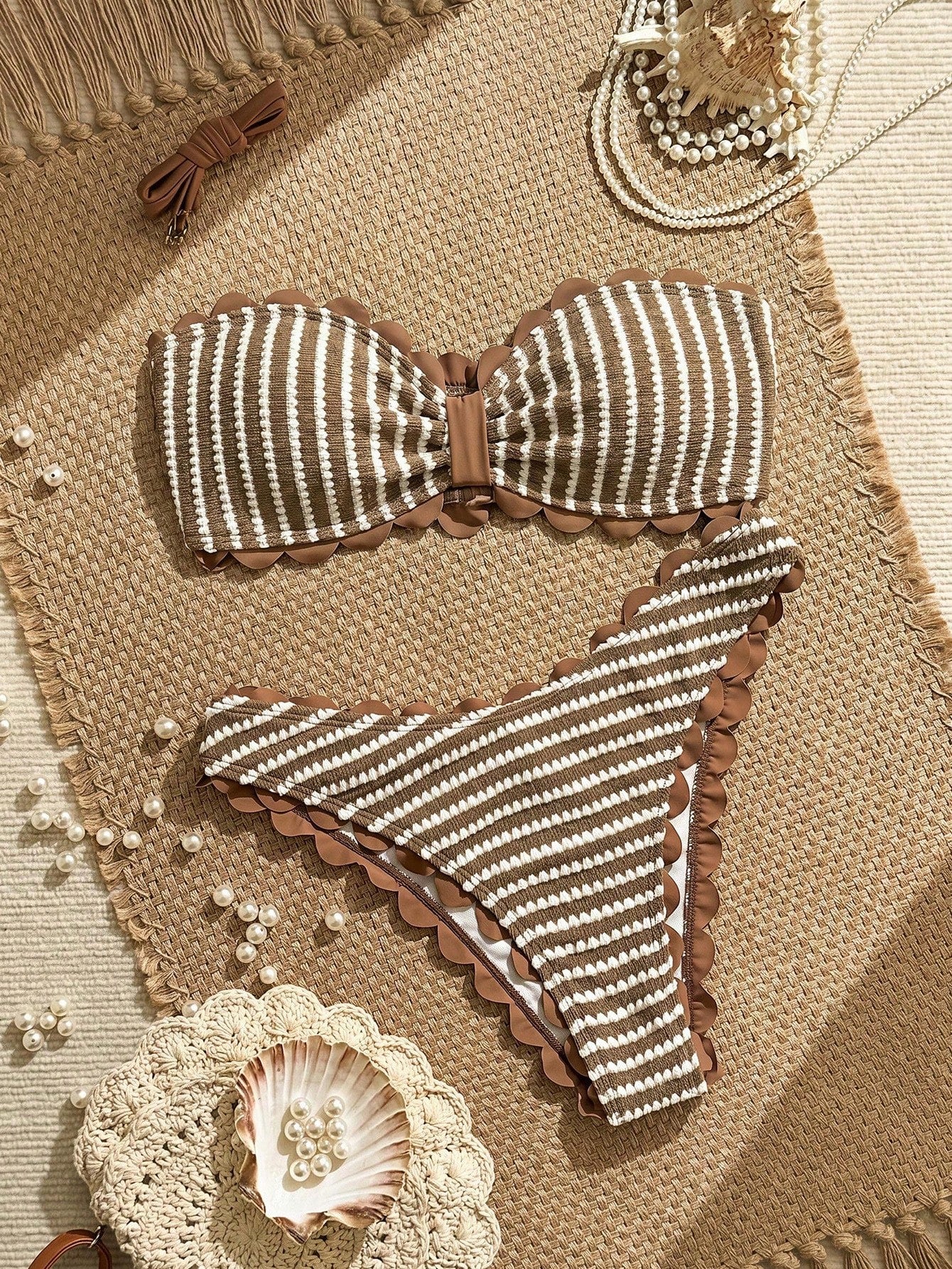 Swim Vcay 2026 New Spring/Summer Women 2 Pieces Swimwear, Elegant Casual Beach Vacation Swimwear Set - image 11