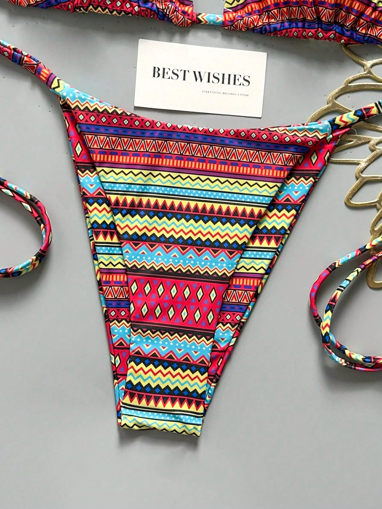 Elavelle New Arrival Spring/Summer Merlot Colorful Polka Dot Halter