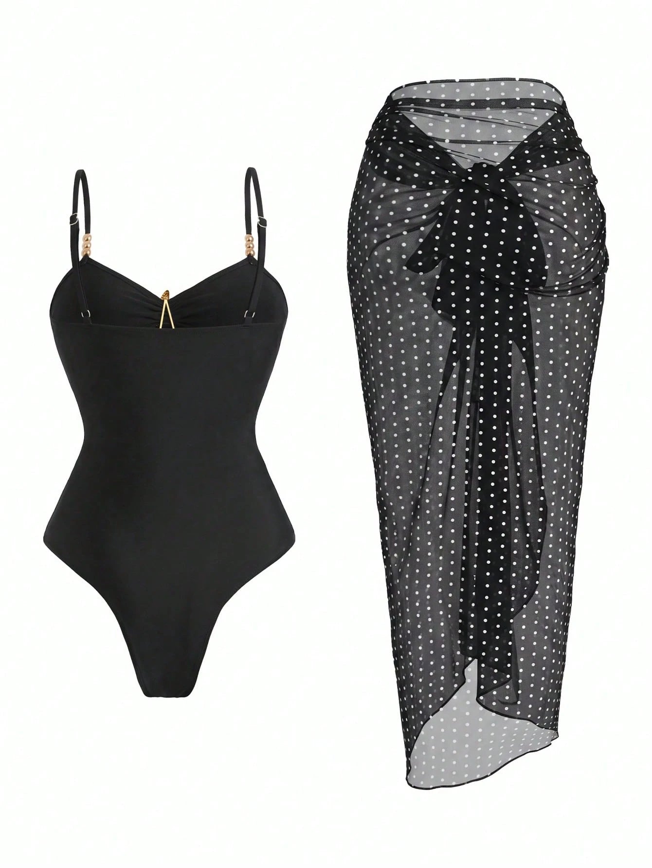 Swim Oasis Women Summer Beach Holiday Hollow-Out Starfish Decor Ruched Tummy Control One-Piece Swimsuit With - image 2