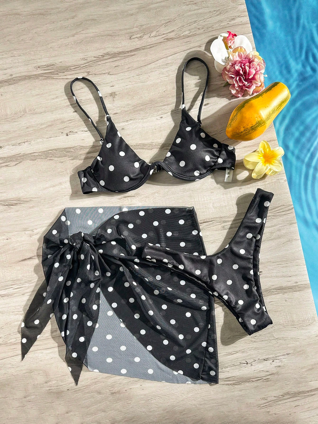 Swim SXY Women's Summer Beach Vacation Polka Dot Print Bikini Set