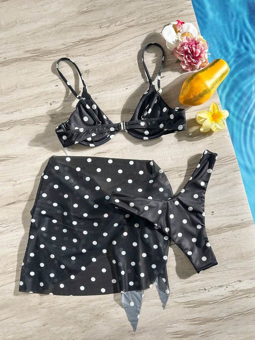 Swim SXY Women's Summer Beach Vacation Polka Dot Print Bikini Set