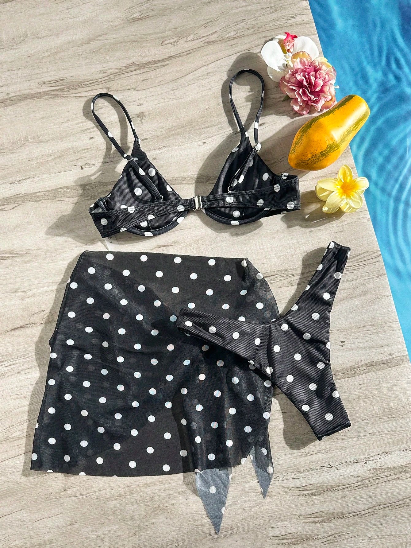 Swim SXY Women's Summer Beach Vacation Polka Dot Print Bikini Set