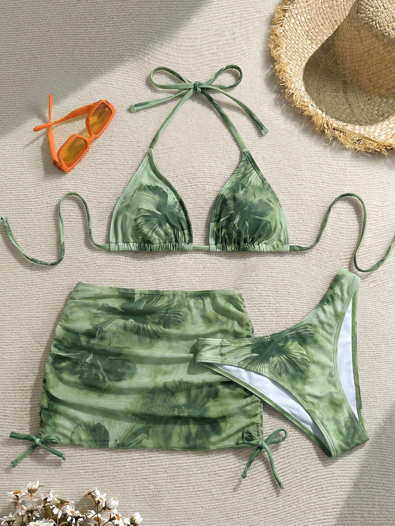 Soleia Women's Floral Print Vacation Beach Bikini Set