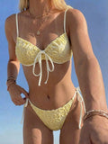 Swim Mod 2026 New Women's Summer Beach Vacation Yellow Floral