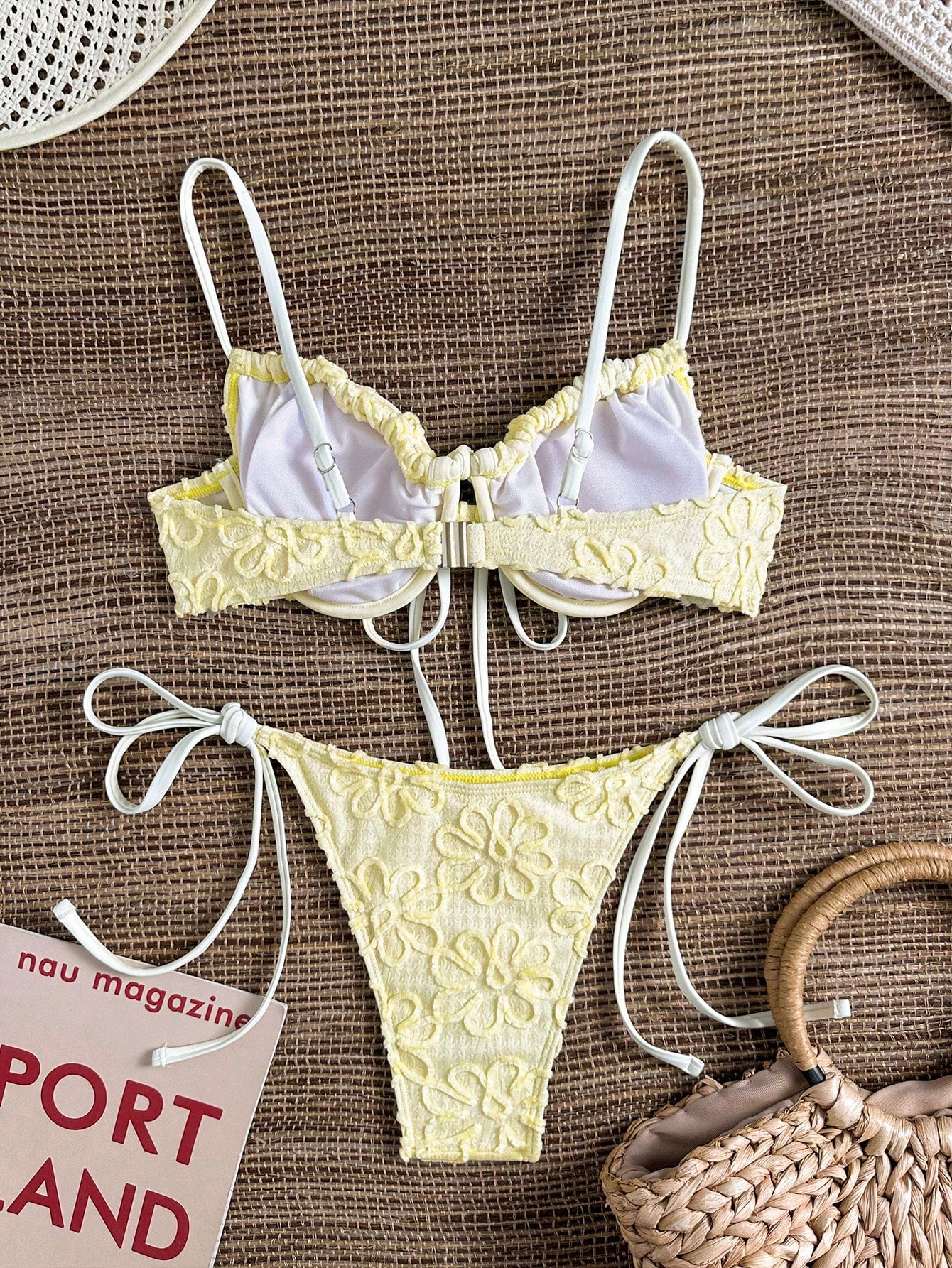 Swim Mod 2026 New Women's Summer Beach Vacation Yellow Floral