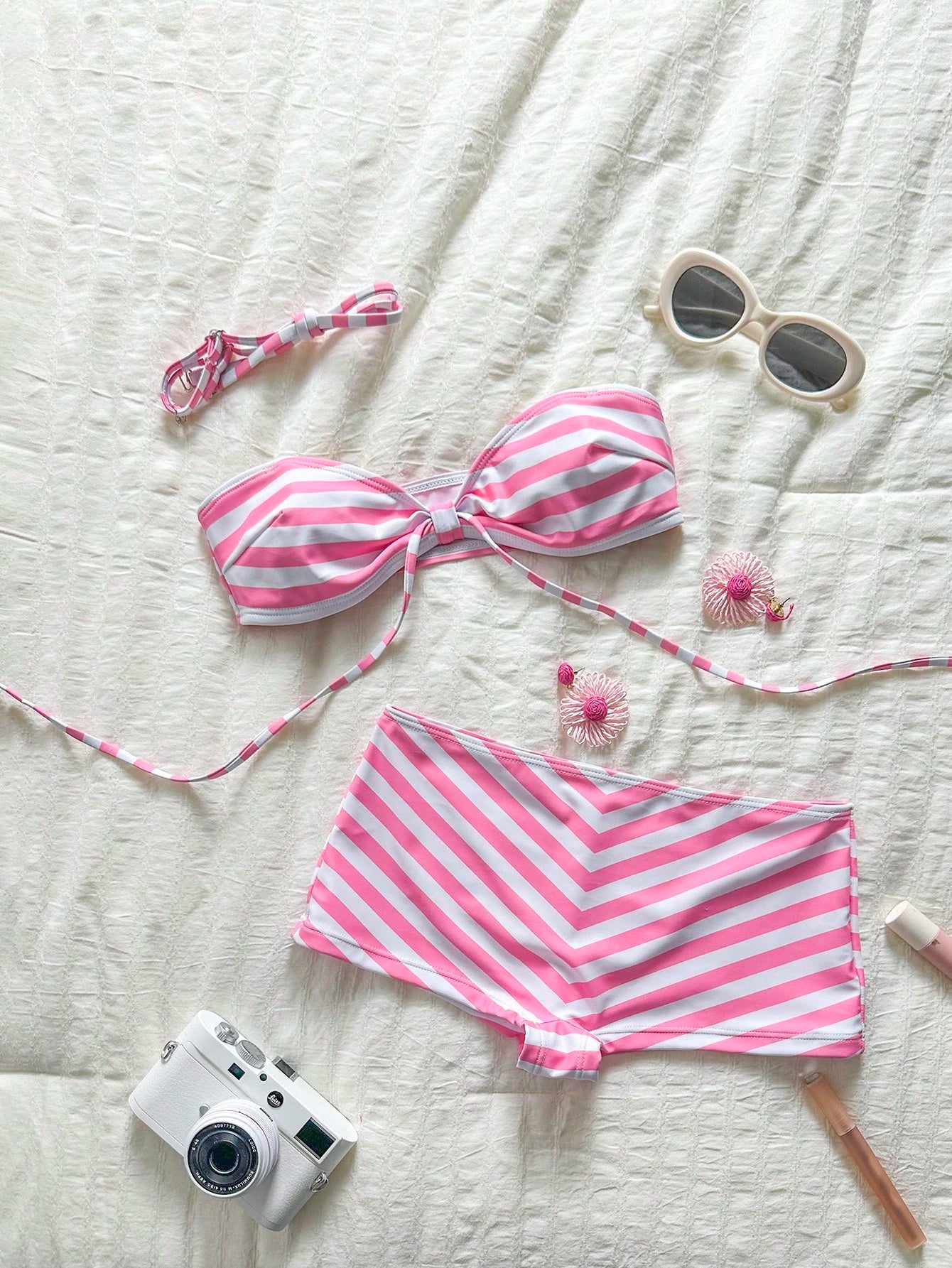Swim SXY Women's Striped Sexy Bikini Two Pieces Swimwear, Suitable