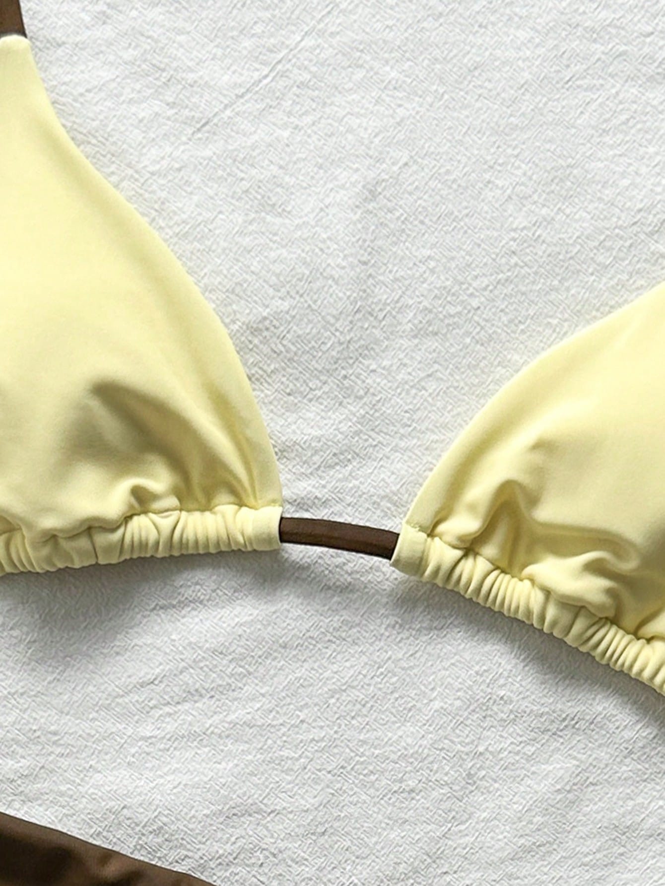 Elavelle Color-Blocked Bikini Set Consisting Of A Neck-Girdle