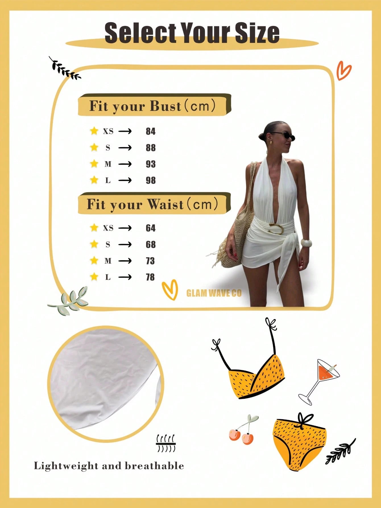 2026 Spring/Summer New Women's Milk White Spaghetti Strap Deep V-Neck