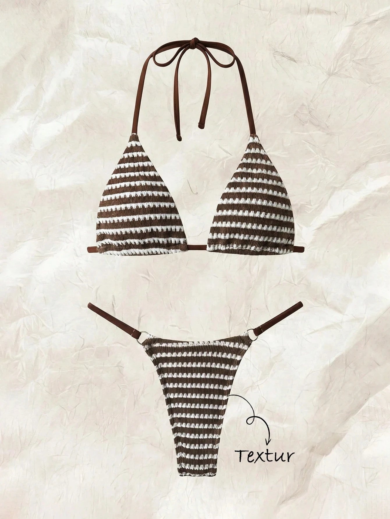 Swim SXY Summer Beach Halter Micro Triangle Thong Bikini Set